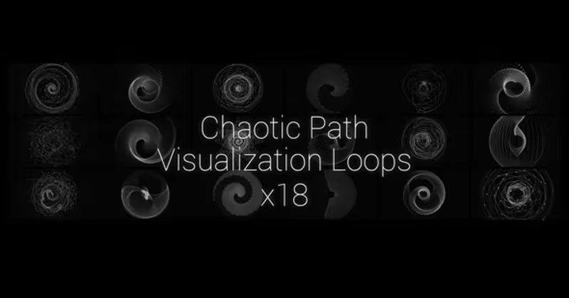 混沌路径可视化抽象图形视频素材 Chaotic Path Visualization