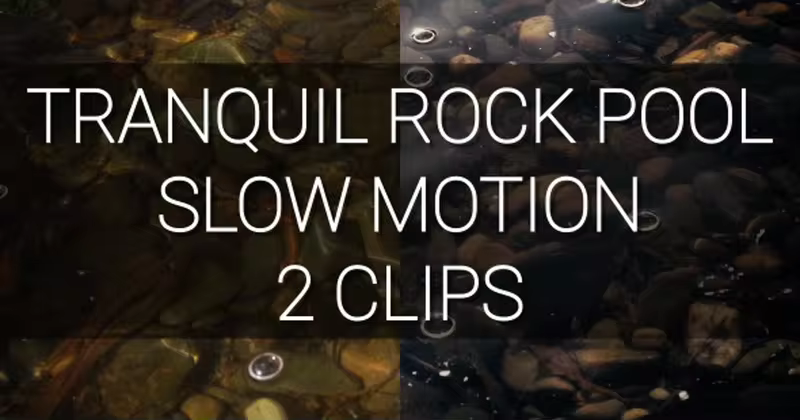 宁静石池流水高清视频素材 Tranquil Rock Pool Caustics