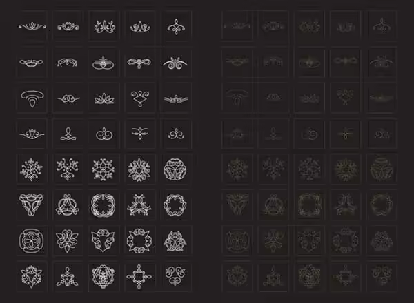 100种logo基础图形纹理素材打包下载[for ai]