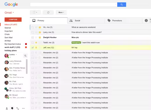 Gmail Web 端设计界面模板（Sketch 适用）