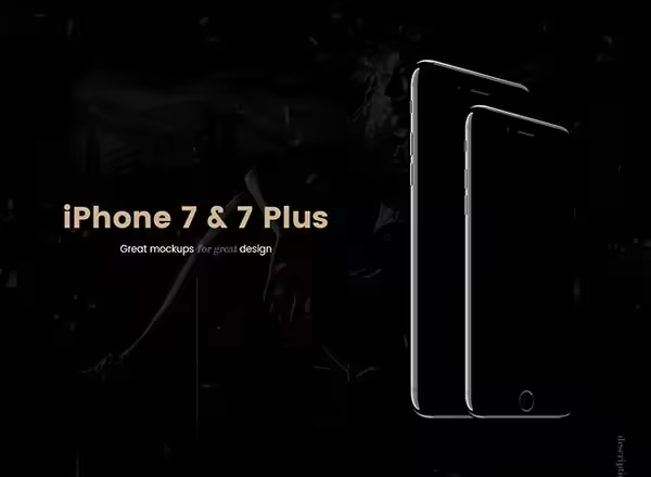 新鲜的高逼格的iPhone7展示模型(Mockup)PSD打包下载