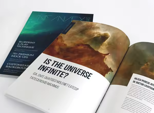 自然科学杂志模板-Infinity Magazine Template（InDesign ）