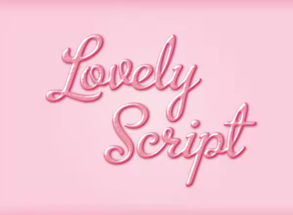 爱情主题文字样式 Lovely Script Photoshop Style