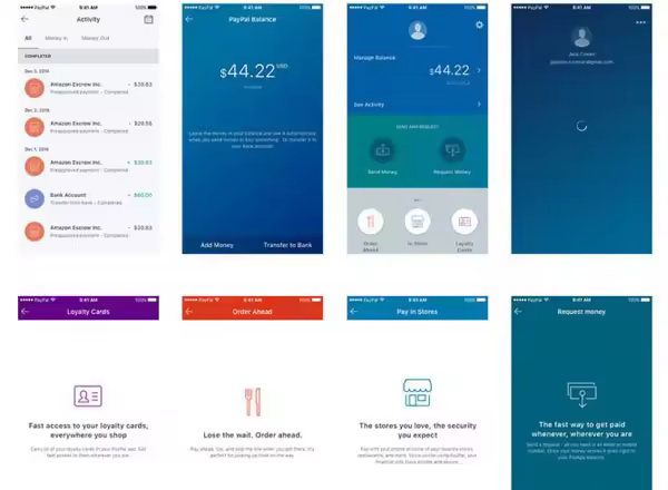PayPal 支付工具 APP UI 套件（For Sketch）