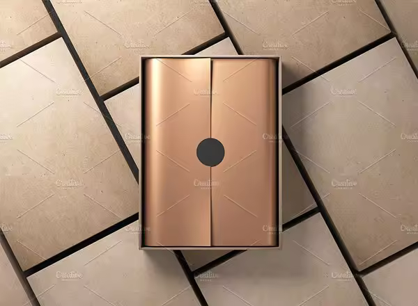 20种样式黑白&玫瑰金礼品盒包装纸样机 20 Boxes with wrapping paper Mockups