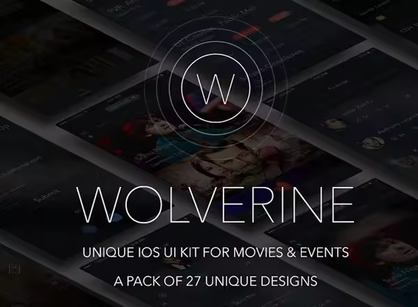 影视娱乐新闻类 APP UI 套件 Wolverine IOS UI KIT for activities