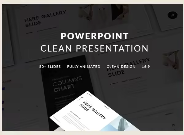 产品方案展示 PowerPoint 幻灯片模板 Clean Presentation