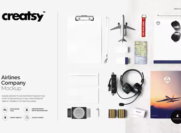 航空主题样机 Airlines Company Mockup Set