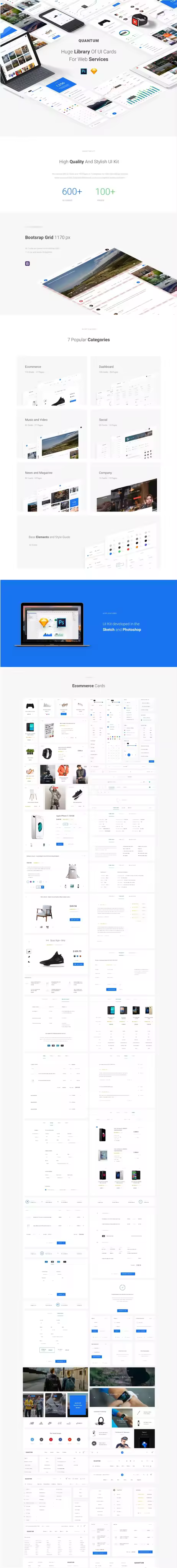 2017年最佳的网页UI设计套装资源下载[PSD,Sketch,1.2GB]