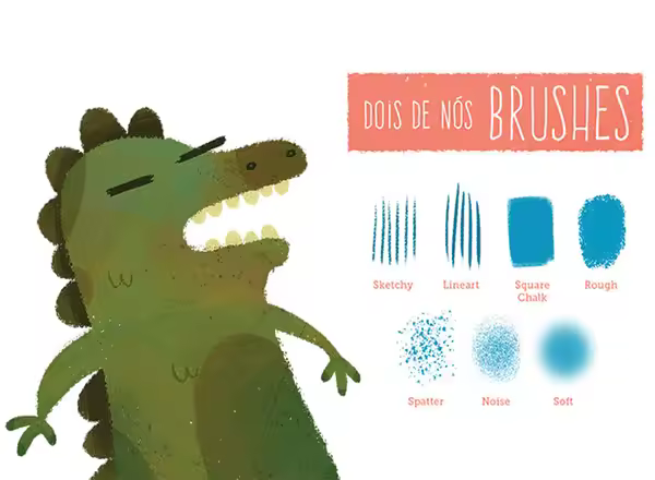 资深画师最爱的一组笔刷 Dois de Nós : Favorite Brush