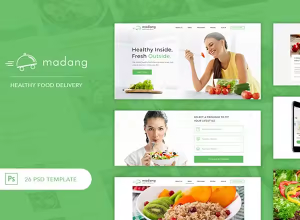 生鲜美食类电商网站模版源文件下载[PSD]