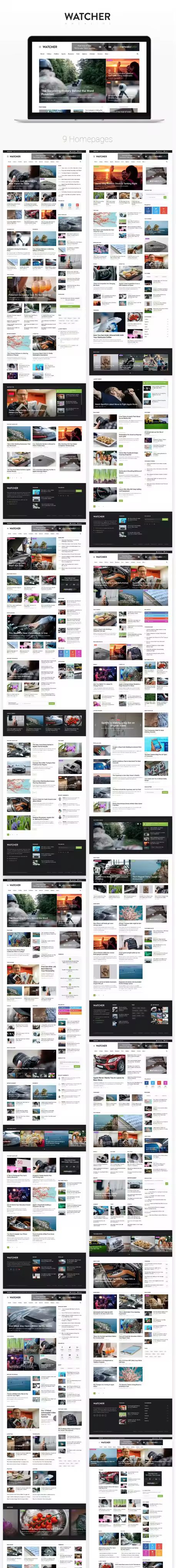 简约完美的新闻资讯类网页模版UI kits下载[PSD]