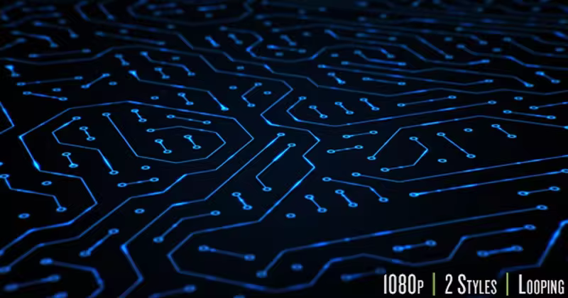 电路板闭合回路信号高清视频素材 Circuit Board Closeup Loop