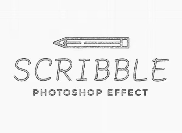 铅笔涂鸦效果模型 Scribble Photoshop Effect Mockup