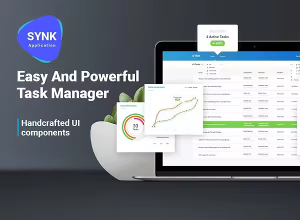 任务管理数据图表 Web UI 套件 Task Management UI Kit