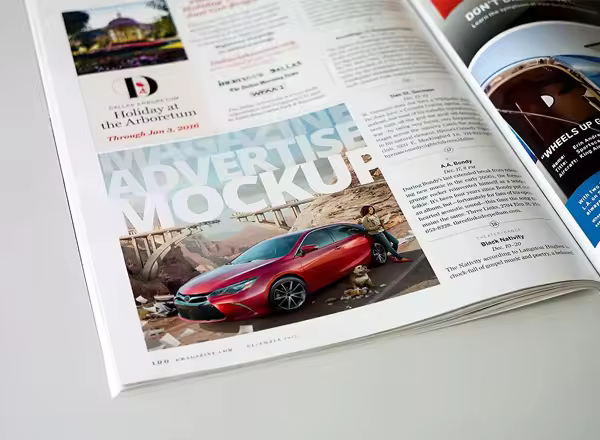 杂志广告版面编排样机模板 Magazine Advert Mockups