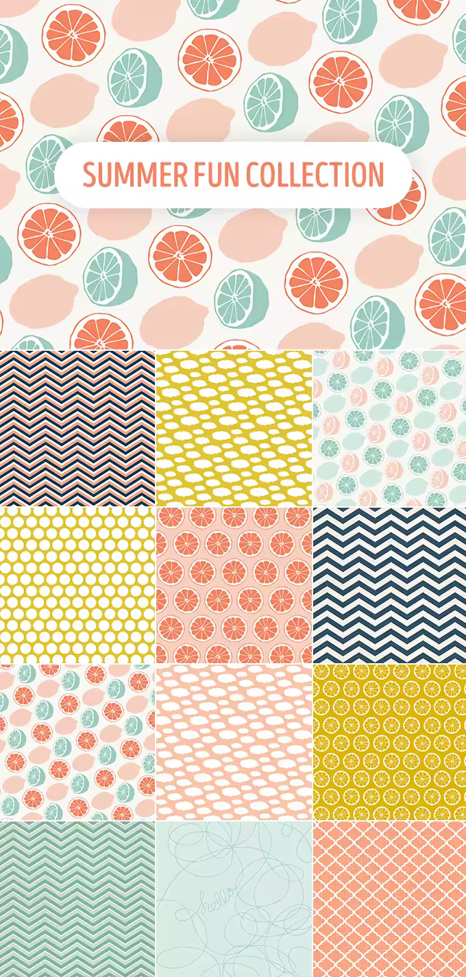 夏日狂欢图案合集 Summer Fun Patterns Collection