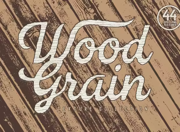 44张复古做旧风格木纹纹理背景 Wood Grain Textures