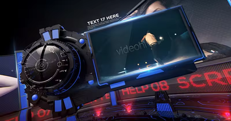 高效数字信息3D特效开场AE模板 Velocity 3D Display