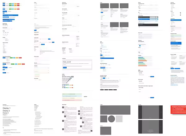 完整的矢量级 Bootstrap 4 Vector GUI Pack [AI, EPS]