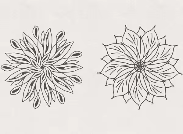 矢量花卉素材 Vector Floral Radial Illustrations [AI, SVG]