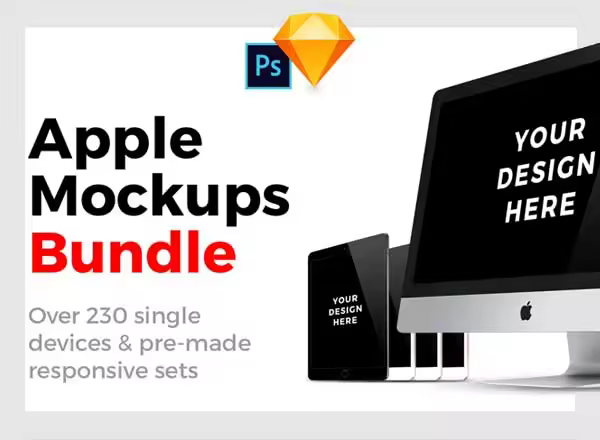 Apple 设备样机合集 230+ Mockups for Photoshop & Sketch