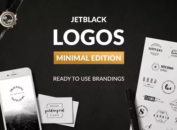 30枚预制图形 Logo 模板素材30 Premade Logos – Minimal Edition