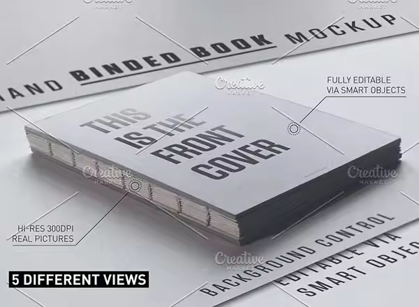 书籍设计效果包装展示模型(Mockups)下载[PSD]