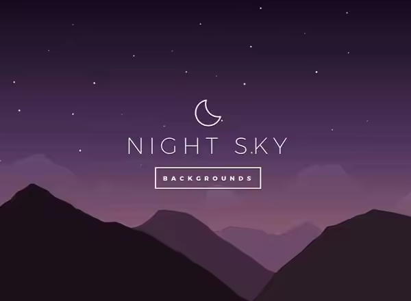 多种渐变配色夜空矢量背景 Night Sky Vector Backgrounds