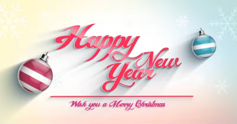 新年祝语视频AE模板[4种样式] Happy New Year