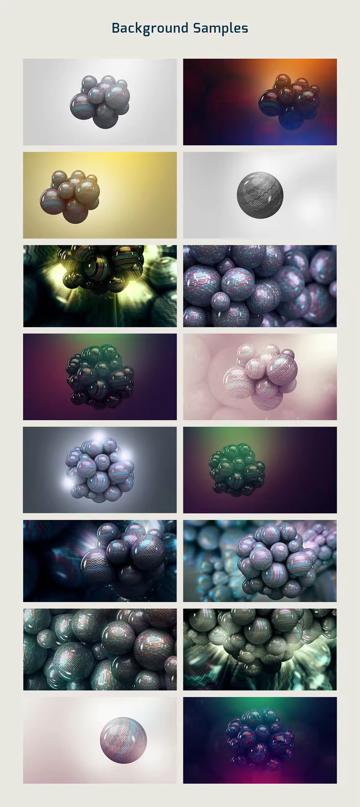 特别的3D球体背景 Free 3D Sphere Backgrounds