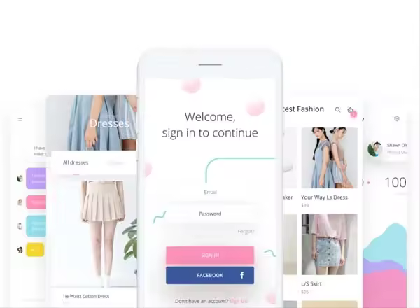小咖下午茶：特别女性风格的多功能APP UI KITS套装下载[for sketch]