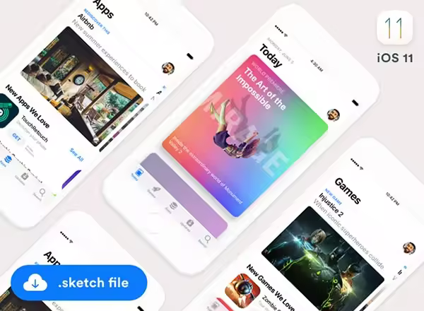 iOS11抢鲜Sketch版GUI [iOS11 GUI Sketch Template]
