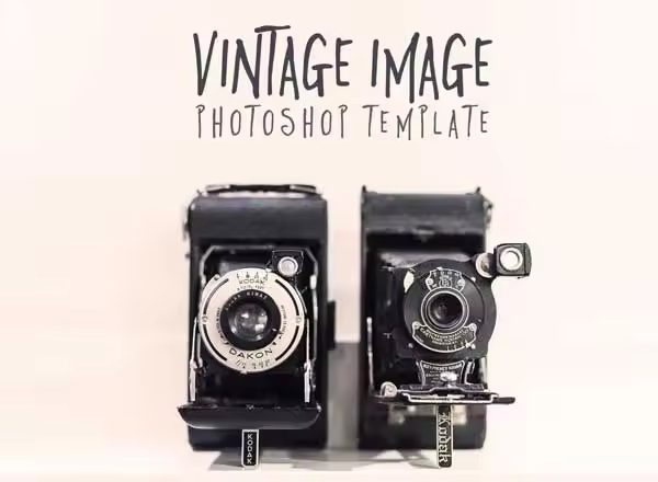 复古照片效果 PSD 模板 Vintage Image Photoshop Template