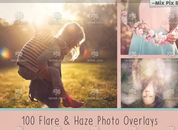 100种太阳耀斑和霾背景叠层素材 100 Sun Flare & Haze Overlays
