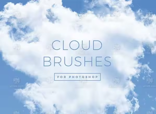 30款云朵云层形状 PS 笔刷 30 Cloud Brushes for Photoshop
