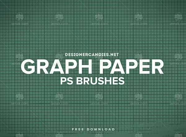 众多设计师喜爱的一组图纸笔刷 Free Graph Paper Brush Set