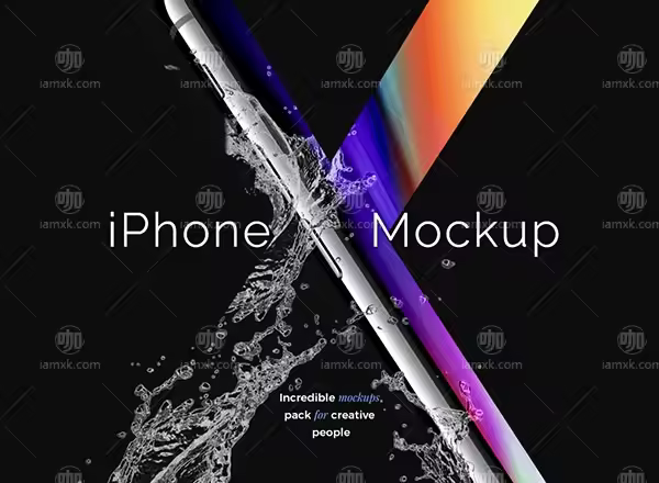 小咖下午茶：一流质感高逼格的多角度iPhone X展示模型Mockups下载[PSD]