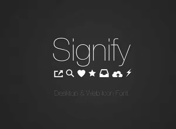 多格式简约图标 Signify – Icon Font