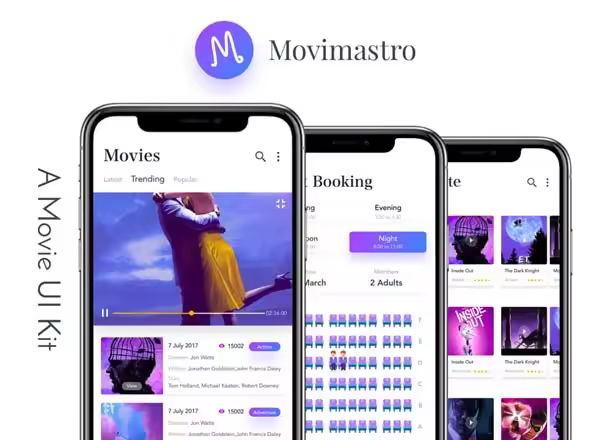 小咖下午茶：APP UI KITS For 电影预定选位[Sketch，iPhone X]