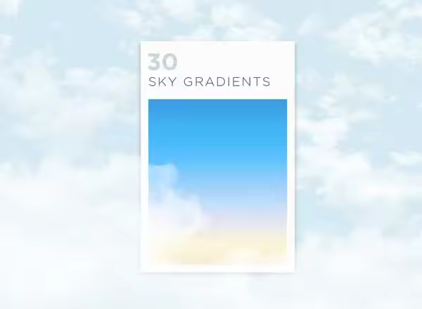 30款天空渐变色配色预设 30 Sky Gradients for Photoshop