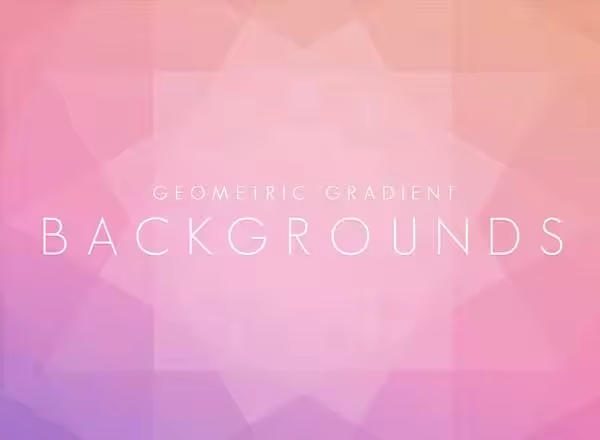 超赞的几何渐变背景 Geometric Gradient Backgrounds