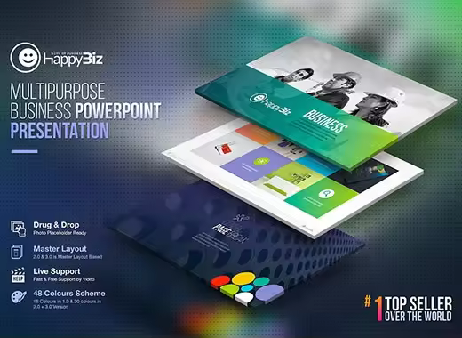 3套颜色丰富的商业化PowerPoint模板下载[pptx,psd]