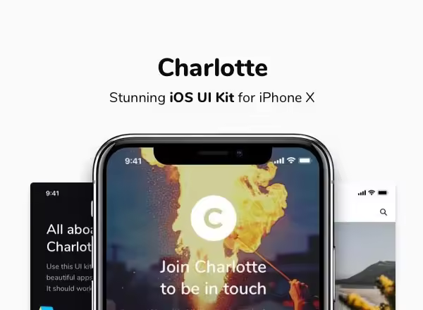 小咖下午茶：高品质，标准的iPhone X应用设计APP Ui Kits模版套装[PSD]