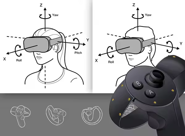 VR设备Oculus Rift插图及图标素材集 Oculus Illustrations and Icons Sketch Freebie