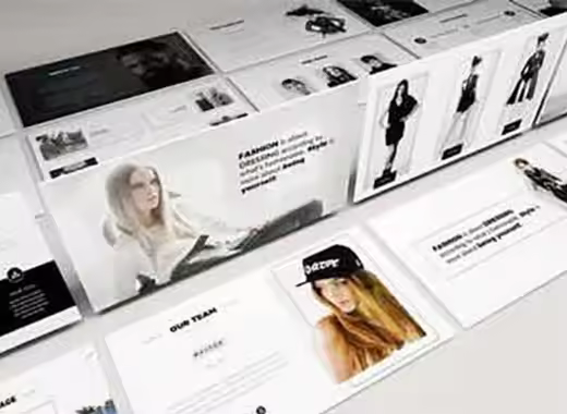 独特创意的时装展示ppt模板下载[ppt,pptx]