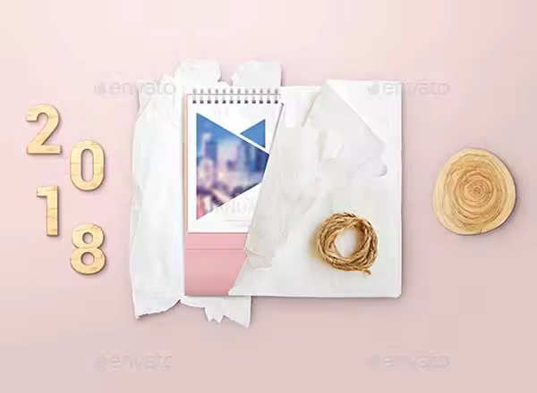2018年日历模版Mockups下载[psd]