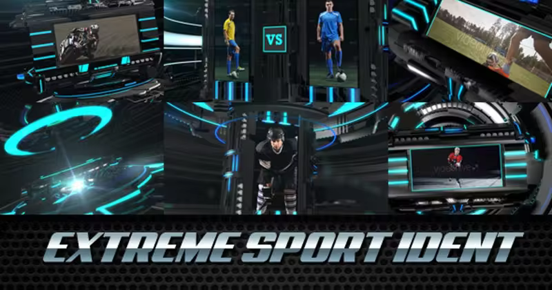 体育运动竞技类节目片头AE模板 Extreme Sport Ident – Broadcast Package