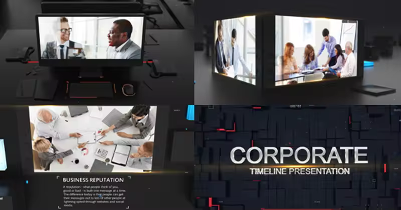高大上逼格满满的企业宣传片AE模板 Corporate Presentation
