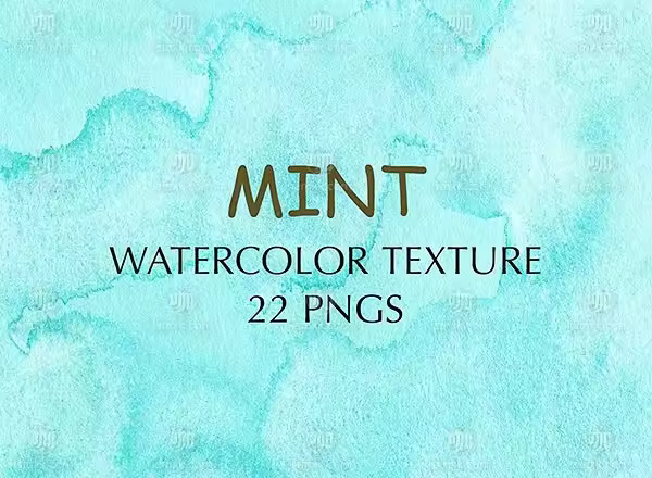 水彩肌理背景素材 Watercolor Texture Mint